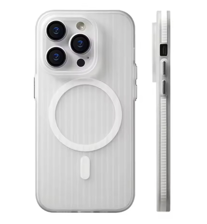 Magnetiza Corrugated Magnetic Phone Case | MagSafe-Compatible, Non-Slip Bumper, Hard PC Matte Cover