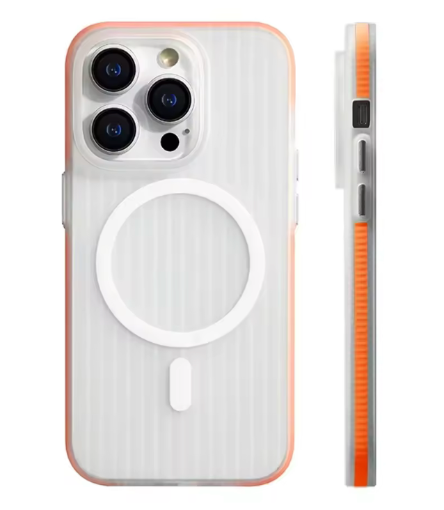 Magnetiza Corrugated Magnetic Phone Case | MagSafe-Compatible, Non-Slip Bumper, Hard PC Matte Cover