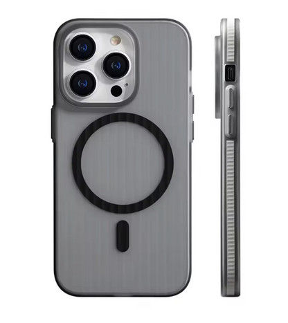Magnetiza Corrugated Magnetic Phone Case | MagSafe-Compatible, Non-Slip Bumper, Hard PC Matte Cover