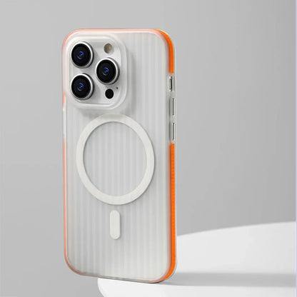 Magnetiza Corrugated Magnetic Phone Case | MagSafe-Compatible, Non-Slip Bumper, Hard PC Matte Cover