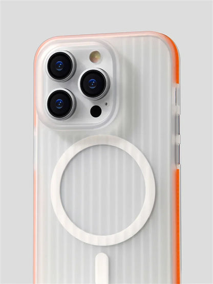 Magnetiza Corrugated Magnetic Phone Case | MagSafe-Compatible, Non-Slip Bumper, Hard PC Matte Cover